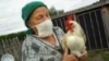 A Russian woman during the bird-flu outbreak in August