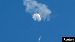 A U.S. fighter jet shot down the Chinese balloon on February 4 off the eastern coast of the United States.