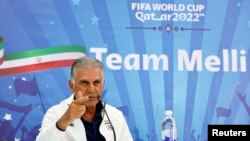 Carlos Queiroz, the coach of Iran’s national soccer team, said his players in the World Cup are free to voice their support for the protests as long as they adhere to FIFA’s rules.