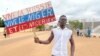 A pro-Russian demonstrator in Niger (file photo)