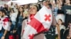 Georgian fans cheer on their team at the Euro 2024 soccer championship.