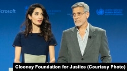 Russia's prosecutor general accused the foundation run by Amal and George Clooney, of supporting extremist groups and seeking to discredit Russia.