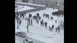 Protesters gather in central Yakutsk on January 24.