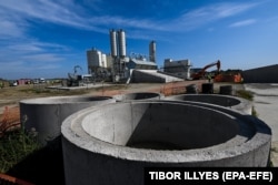 Construction at the site of the Paks 2 Nuclear Power Plant in Paks, Hungary (file photo)