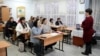 Residents of Moldova's pro-Moscow Gagauzia region attend a Romanian-language class. 