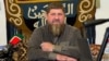 Chechnya head Ramzan Kadyrov participating in a question-and-answer broadcast from Grozny in December 2023