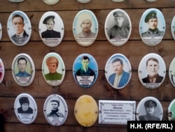 A small memorial to some of the victims in the forest outside Smolenka