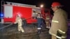 Armenian rescue workers attend a fatal bus rash on the Yerevan-Gyumri highway on August 14. 