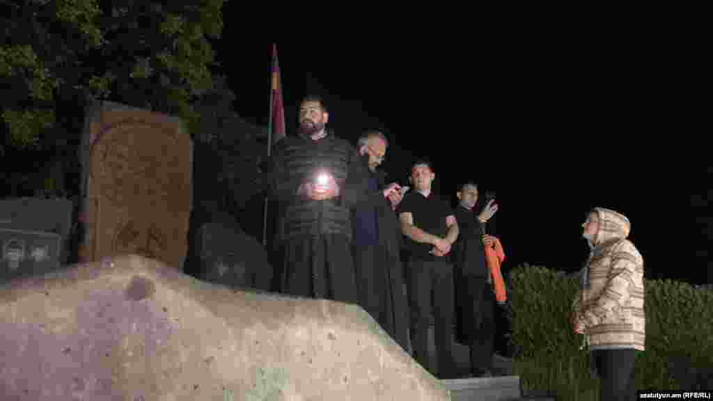 Villagers look on during a ceremony in Tavush. During the murderous yearslong campaign that took place during World War I, a majority of the Ottoman Empire&rsquo;s prewar Armenian population was either expelled or killed. &nbsp;