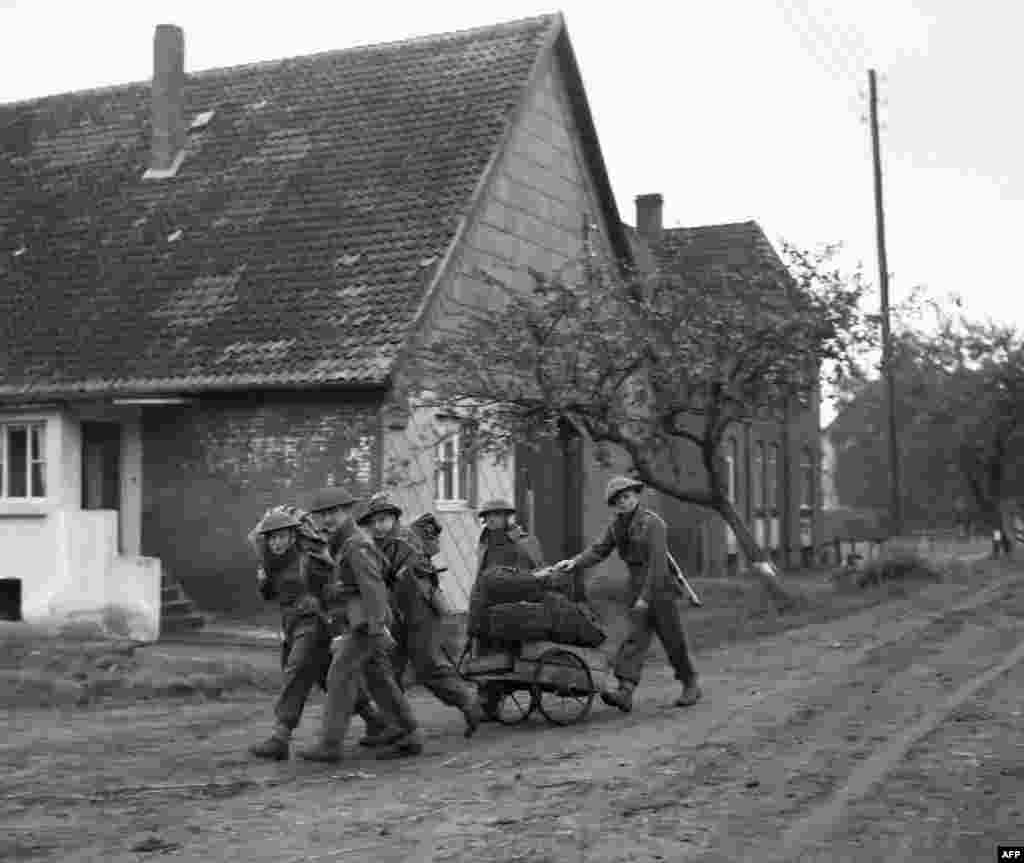 British soldiers during a NATO exercise inside the U.K.-controlled sector of Germany in September 1951. Amid increasing tensions with Stalin&rsquo;s Soviet Union, NATO signatories declared that an attack on one member would be viewed as an attack on all. This provision was included in a key section of the NATO treaty known as Article 5.&nbsp; &nbsp;