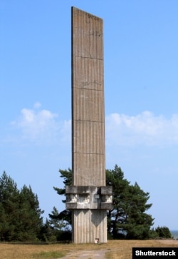 A monument commemorating a World War II battle on the island of Saaremaa.