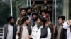 Mullah Abdul Ghani Baradar (center right), acting deputy prime minister of the Afghan Taliban-led government, joins other Taliban officials in Kabul. The Afghan Taliban helped facilitate talks between Islamabad and Tehrik-e Taliban earlier this year.