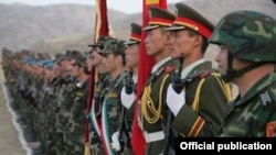 Tajik and Chinese troops take part in joint exercises in southern Tajikistan, near the border with Afghanistan. (file photo)