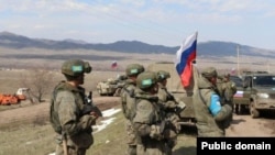 Russian peacekeepers are stationed in Nagorno-Karabakh.