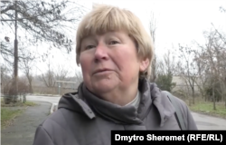 Tetyana, a resident of the Korabel district of Kherson, says no one wants to leave their home.