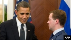 U.S. President Barack Obama and Russian President Dmitry Medvedev