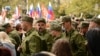 Митинг, посвященный проводам российских военнослужащих 47-й мотострелковой дивизии на войну против Украины. Севастополь, 27 сентября 2022 года