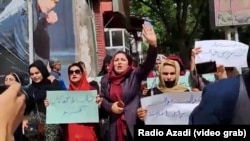 In May, a few dozen women also braved threats by the Taliban and took to the streets of Kabul to voice their discontent over a requirement to cover their faces in public.