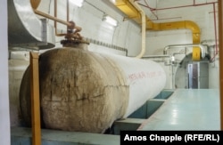 A tank holds diesel fuel to power the bunker.