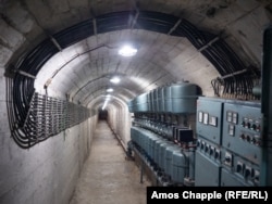 A tunnel leading to a well where fresh water could be hauled up from an underground spring.