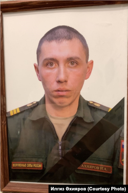 llfat Akhiyarov was killed fighting in Ukraine and buried on April 3.