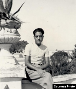 A young Ahmad Ali Kohzad in Rome when he was a secretary at the Afghanistan Embassy, a posting during which he met Mussolini several times.