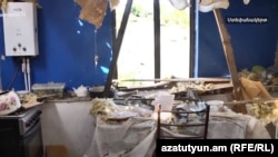 A house in Stepanakert after shelling on October 11