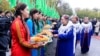 Poverty-stricken Turkmenistan marked Harvest Day with extravagant gatherings, food fairs, and exhibitions.