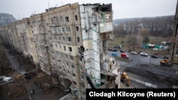 Dozens were killed when this apartment block was hit by a Russian missile strike in Dnipro on January 14. 