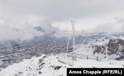 A viewpoint over the southern Armenian city of Goris on February 10. Goris is the closest large Armenian city to Nagorno-Karabakh.