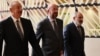 EU Council President Charles Michel meets with Armenian Prime Minister Nikol Pashinian (right) and Azerbaijani President Ilham Aliyev (left) in Brussels in 2022.