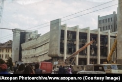 The collapsed Ministry of Transport Computer Center.