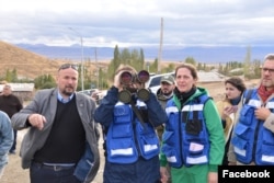 EU monitors visit Armenia's Gegharkunik Province, which borders Azerbaijan, in October.