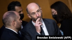 Robert Malley waits to testify about the Joint Comprehensive Plan of Action at a hearing of the Senate Foreign Relations Committee on May 25 in Washington.