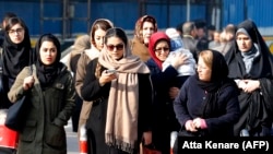 "Women in this country don't have the right to choose what they want to wear, they don't have any rights, the Islamic republic must be eliminated," one of the women said. (illustrative photo)