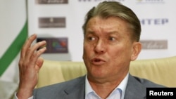 Ukraine's national soccer coach, Oleg Blokhin