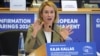 Kaja Kallas, who has been nominated for the post of European Union High Representative and Vice-President for Foreign Affairs and Security Policy, speaks during her appointment hearing at the European Parliament in Brussels on November 12. 