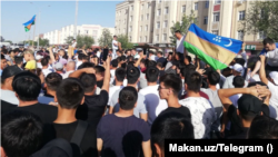 The trial stems from anti-government protests in Nukus in July. 