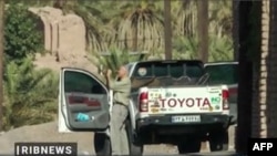 This image grab from footage released by Iranian state television on July 7 shows a man claimed by Iran's Revolutionary Guards Corps to be Giles Whitaker, deputy head of mission at the British Embassy in Tehran, allegedly seen in the Shahdad desert, in the southeastern province of Kerman.