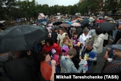 "Марш матерей" в поддержку арестованных по делу "Нового величия". Москва, 15 августа 2018 года