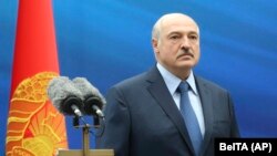 Embattled Belarusian President Alyaksandr Lukashenka (file photo)