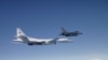 A Belgian Air Force F-16 fighter jet intercepts a Russian supersonic strategic bomber Tu-160 over Baltic Sea in 2019.