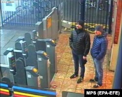 Two accused Russian security operatives who were believed to have carried out the March 2018 attempted assassination of Sergei Skripal, caught by a security camera at the Salisbury train station