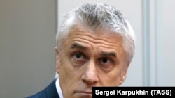 U.S. investor and founder of the Baring Vostok equity group Michael Calvey in court in Moscow on April 12, 2019.