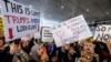 Demonstrators rally against the immigration rules implemented by U.S. President Donald Trump's administration at Los Angeles International Airport last month.