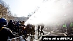 Rights activists have accused Western governments of turning a blind eye to how authoritarian governments, such as the Baku administration, get their crowd-control devices such as water cannons. 