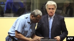 Radovan Karadzic appears at the International Criminal Tribunal for the former Yugoslavia in The Hague in 2009, where he was sentenced to 40 years in prison in 2016.