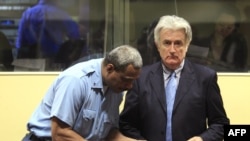 Radovan Karadzic at the International Criminal Tribunal for the former Yugoslavia in The Hague