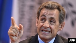 Former French President Nicolas Sarkozy in Moscow on October 29