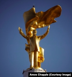 A 12-meter, gold-plated statue of Niyazov, who ruled the former Soviet country from 1990 until his death at the end of 2006.